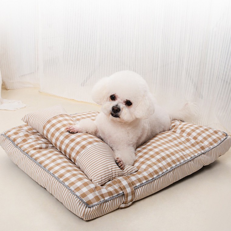 [쓰리몰] 강아지&고양이 쿠션 방석 꿀잠 침대 매트리스 커버 분리형(대 중 소)세탁가능