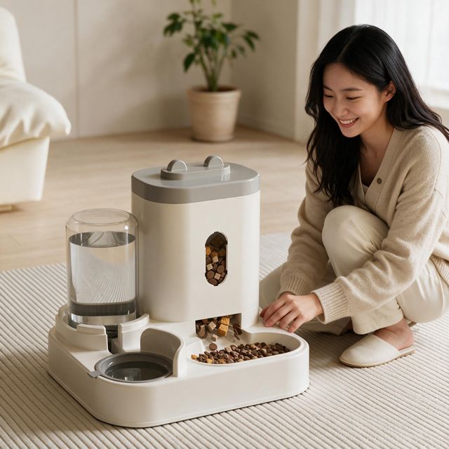 강아지 고양이 자동급식기 펫 급수기 반려동물 사료 급식 반려견 식사 관리기