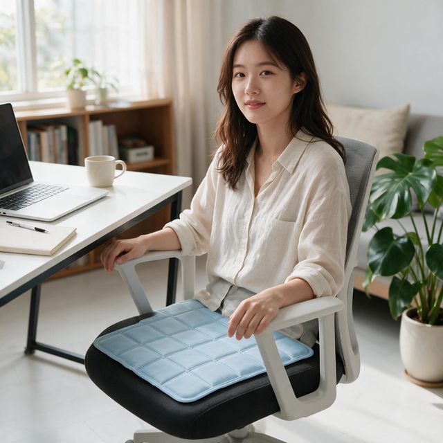 아이스젤 차량용 사무실 의자방석 여름 냉감 시트 반려견 반려묘 냉방용품