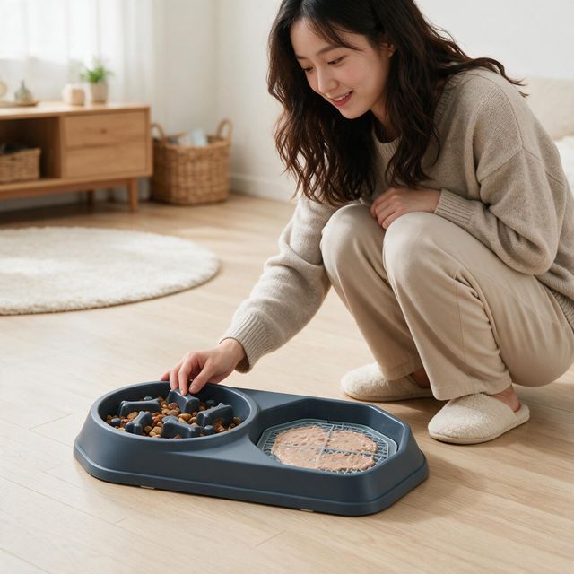 강아지 고양이 급식기 퍼즐 식기 반려견 반려묘 식사 속도 조절 과식 펫볼