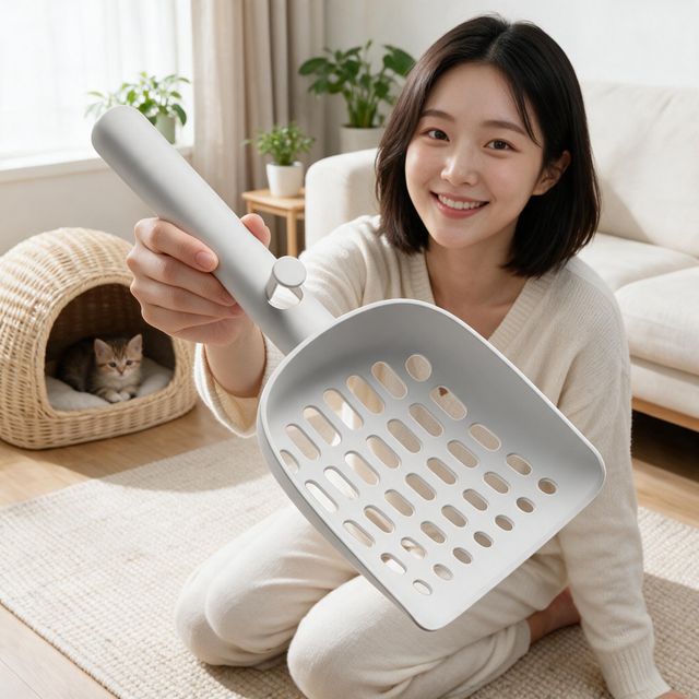 고양이 화장실 모래삽 감자스쿱 대형 펫 삽 배변 처리 용품 모래 정리 도구