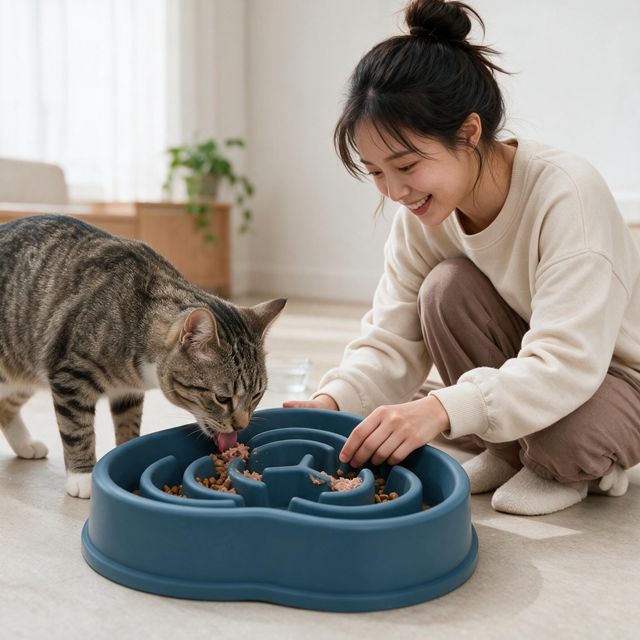 강아지 고양이 사료 급식기 식기 애완동물 과식방지 식단 조절 반려견 펫