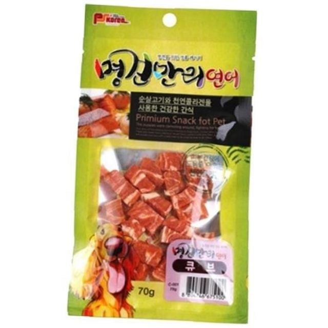 강아지 연어 간식 반려견 큐브 간식 알러지 단백질 소형 훈련 건강 애견 동결건조 반려동물 기능성 고단백