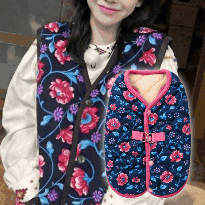 자체제작 빠른준비추천 강아지조끼 패팅 퀼팅조끼 하네스조끼 김장조끼 플라워가든하네스조끼