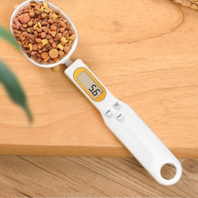 저울 화이트 스푼 고양이 측정 계량 스쿱 강아지 스푼저울 디지털